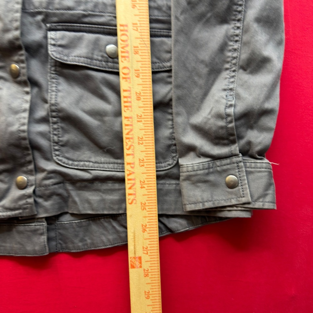 LL Bean Womens Utility Field Jacket Charcoal Gray Canvas Barn Coat Size M Reg - Picture 5 of 5